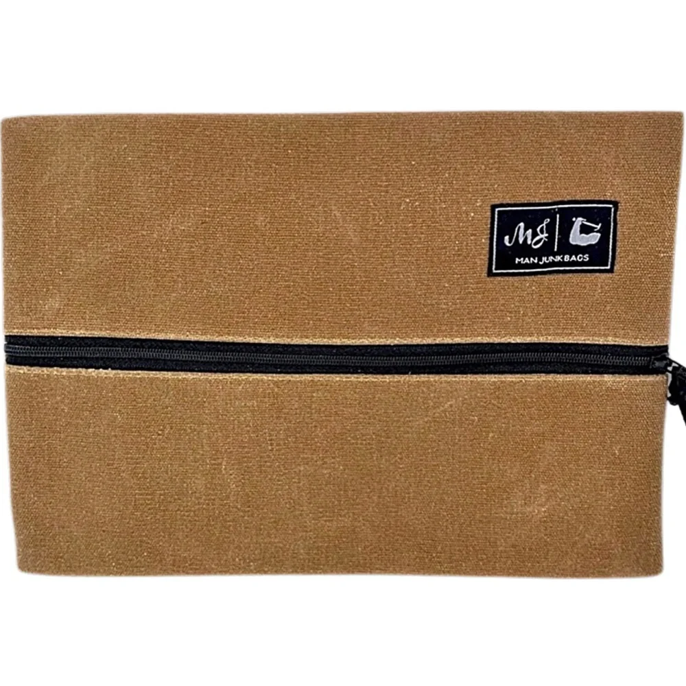 BOUTIQUE* MAKEUP JUNKIE ‘Man Junk’ ‘The Working Man’ Medium Zipper Pouch - Picture 1 of 4